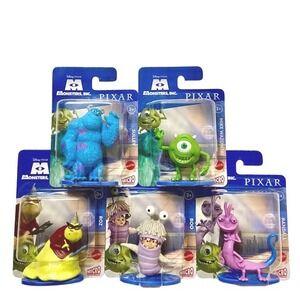 MONSTERS INC Mini 2.5" Figure Cake‎ Topper Set of 5 Mike Sully Boo Roz Randall